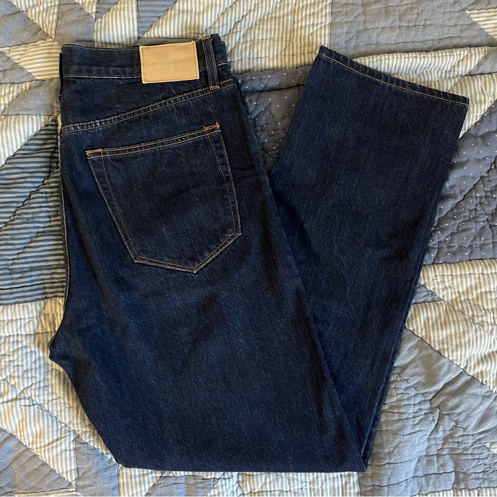 Banana Republic Relaxed Selvedge Dark Wash Jeans 32